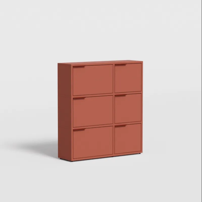 Shoe Rack in Terracota with Doors
