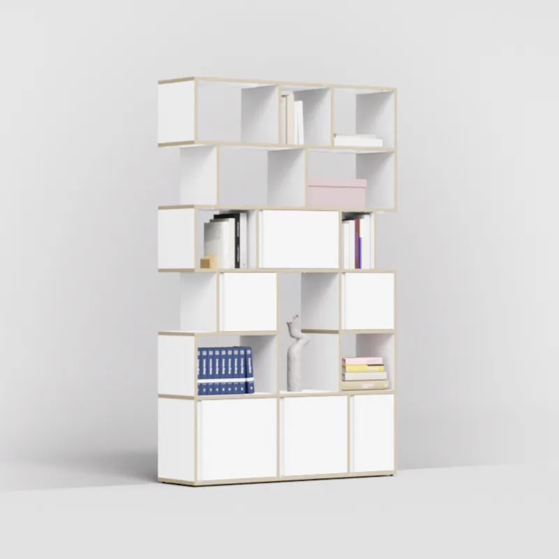 Wall Storage in White with Doors