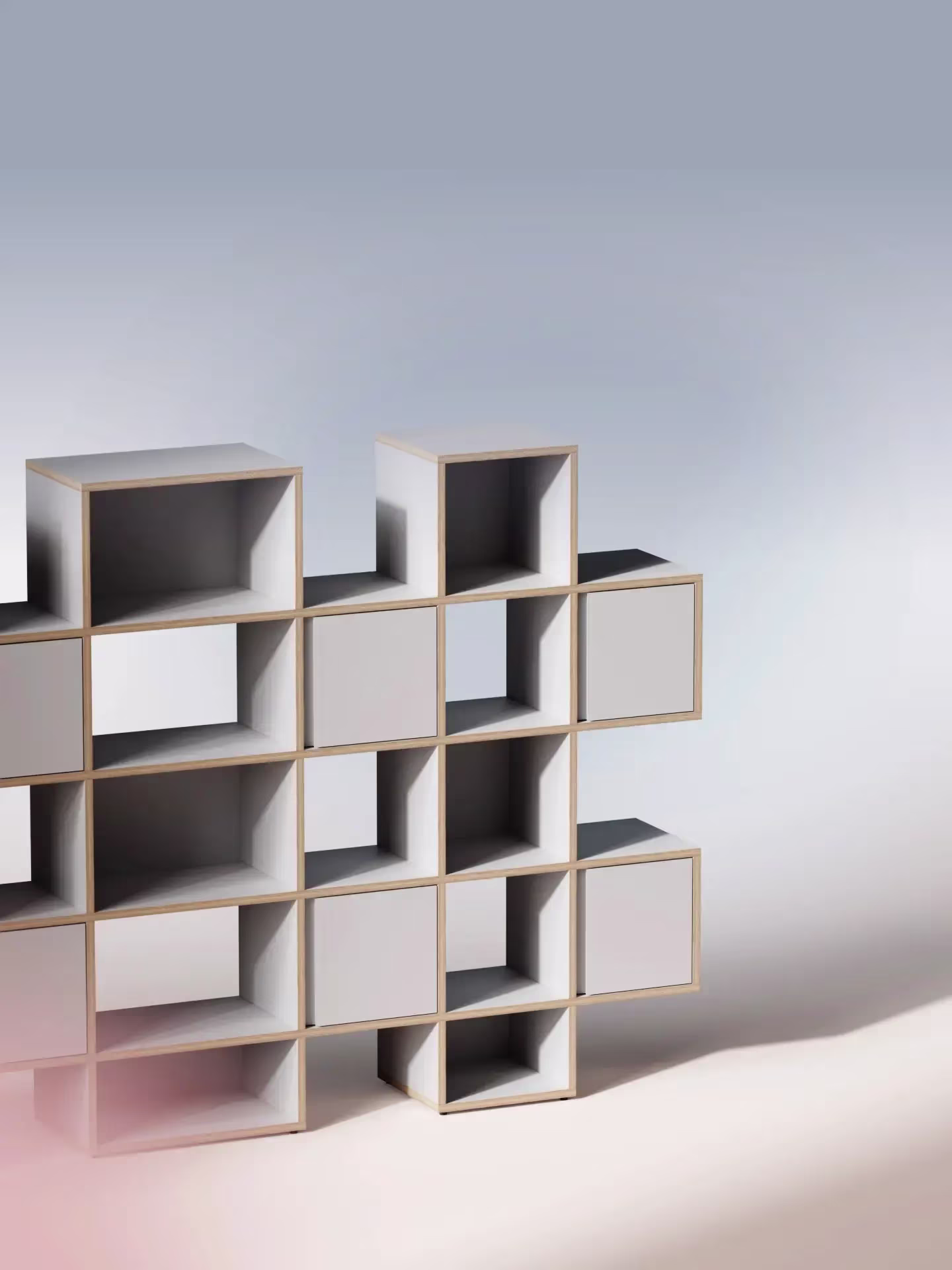 A pale Original Classic bookcase against a light wall