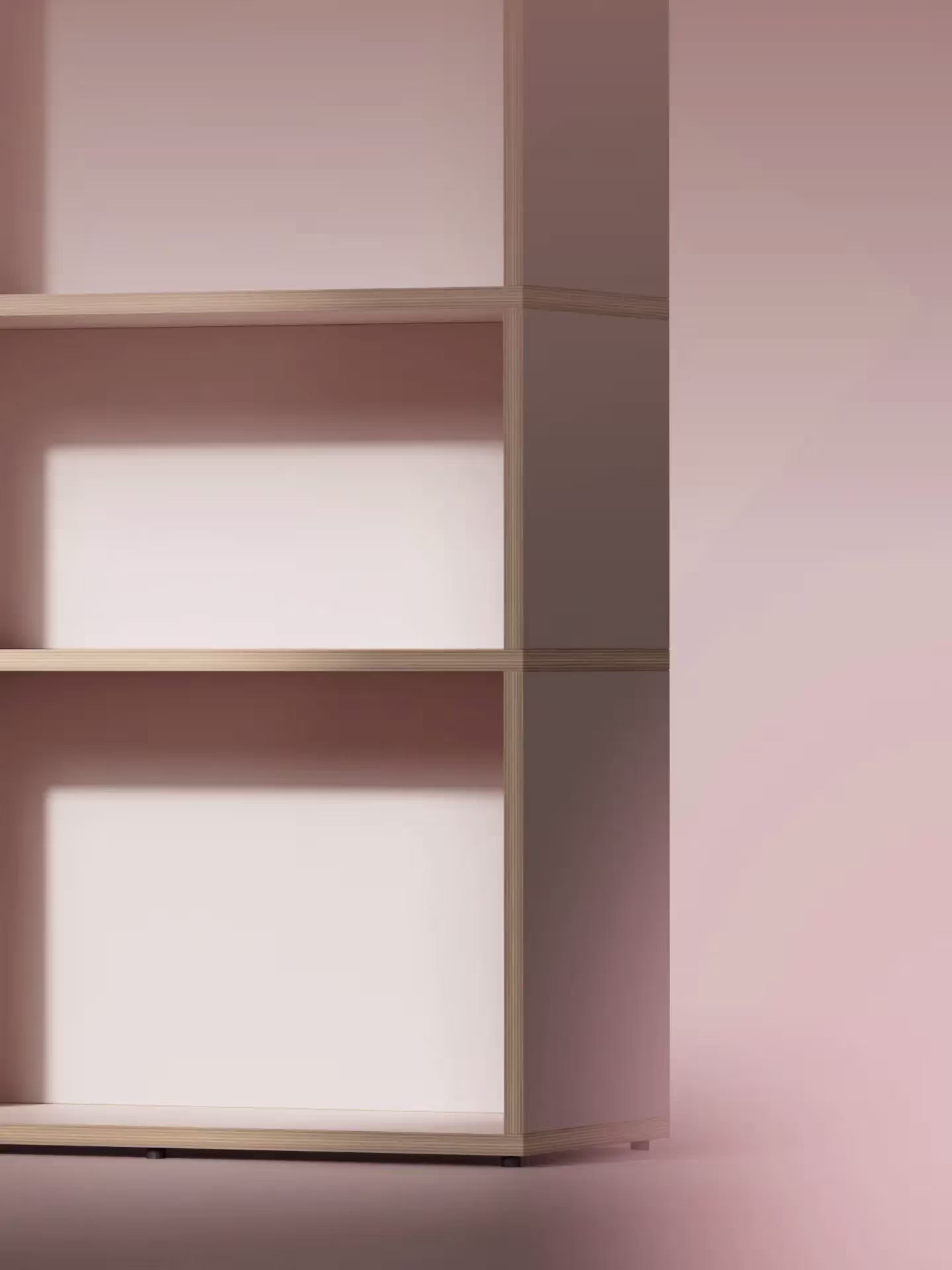 A bookcase filled with books and storage boxes