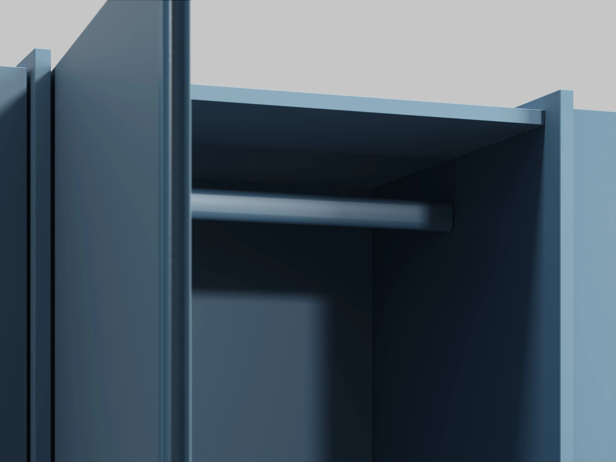 Made-to-order storage in a furnished room