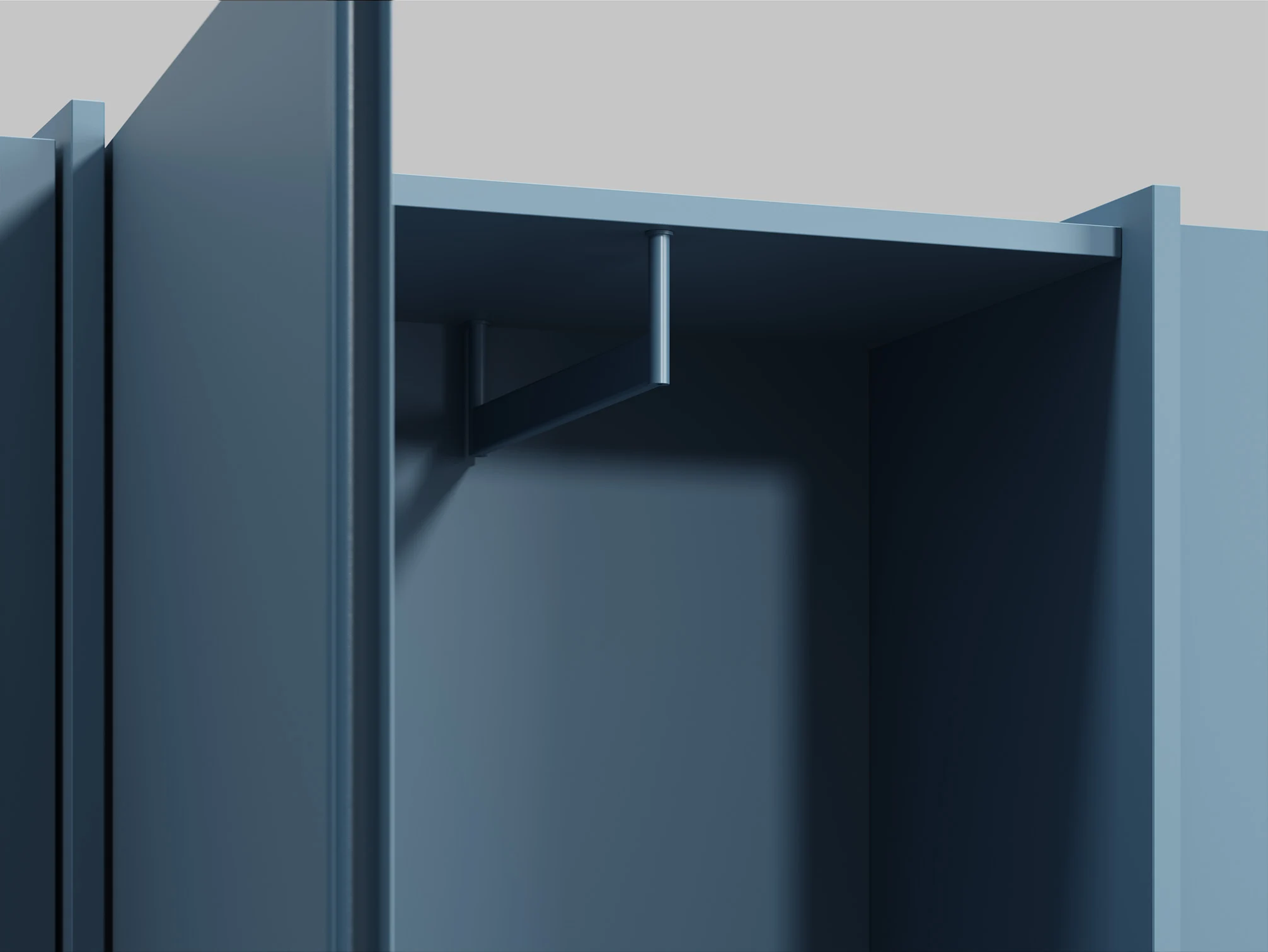 Made-to-order storage in a furnished room