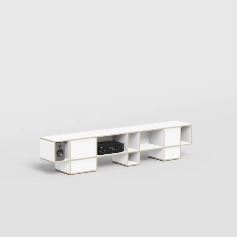 Tv Stand in White with Drawers