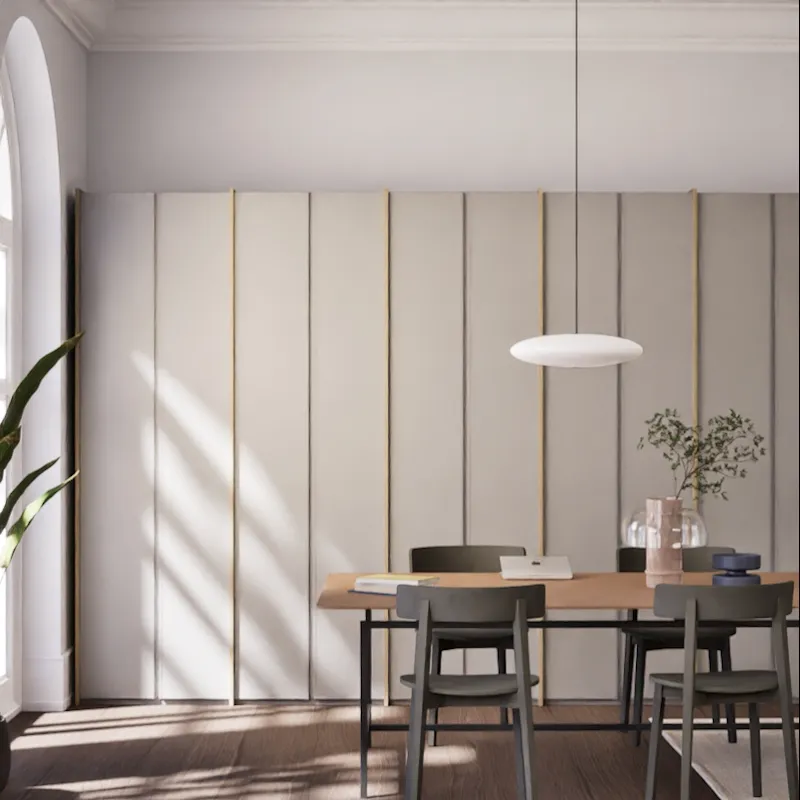 Wardrobe in Light Silver, six columns — internal drawers and rail
